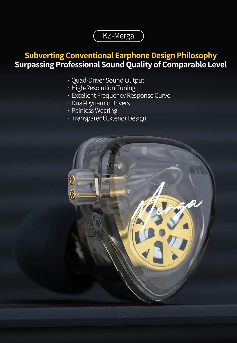 KZ Merga OFC Professional IEM Earphones with Superior Sound Clarity