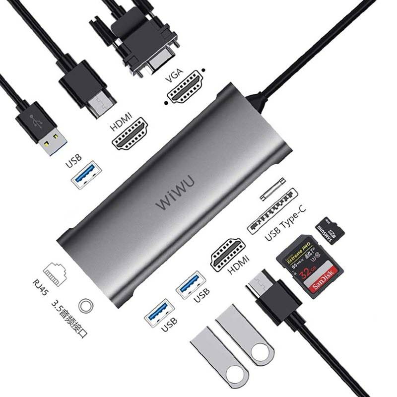 WiWU Alpha A11312H 11-in-1 USB-C Multiport Hub
