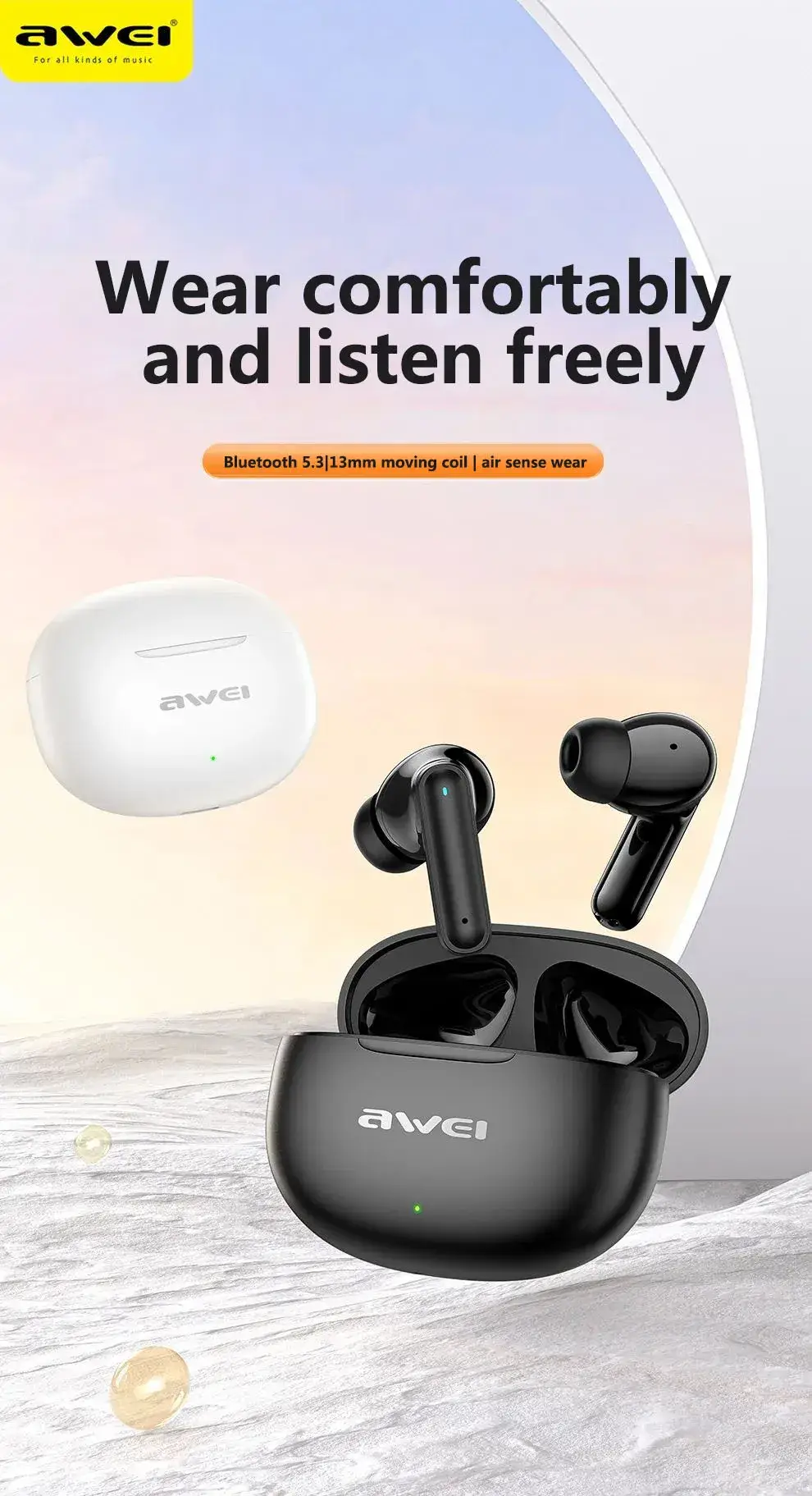 Awei T71 TWS Bluetooth 5.3 Earbuds