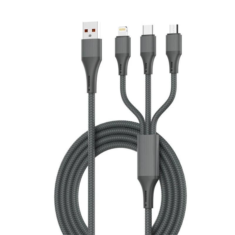 LDNIO LC97U 100W USB-A to Lightning/Micro USB/USB-C Fast Charging & Data Transfer Cable 1.2M LDNIO LC97U 100W USB-A to Lightning/Micro USB/USB-C Fast Charging & Data Transfer Cable 1.2M