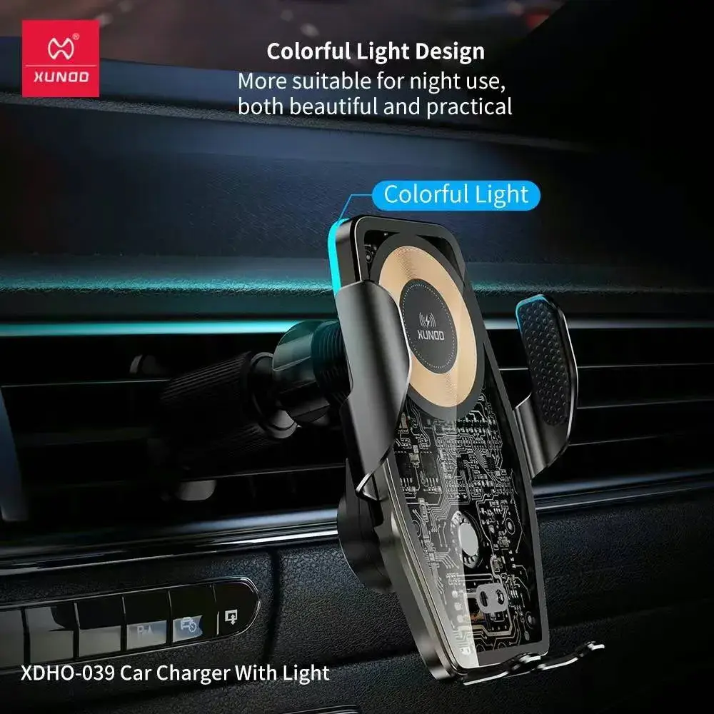 XUNDD XDHO-039 15W Wireless Car Charger with LED Light