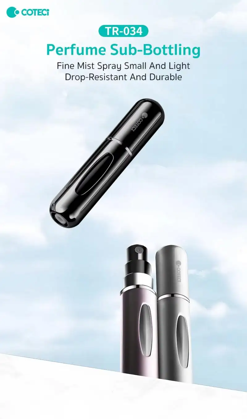 COTECi TR-034 Mini 5ml Refillable Aluminum Perfume Atomizer Bottle