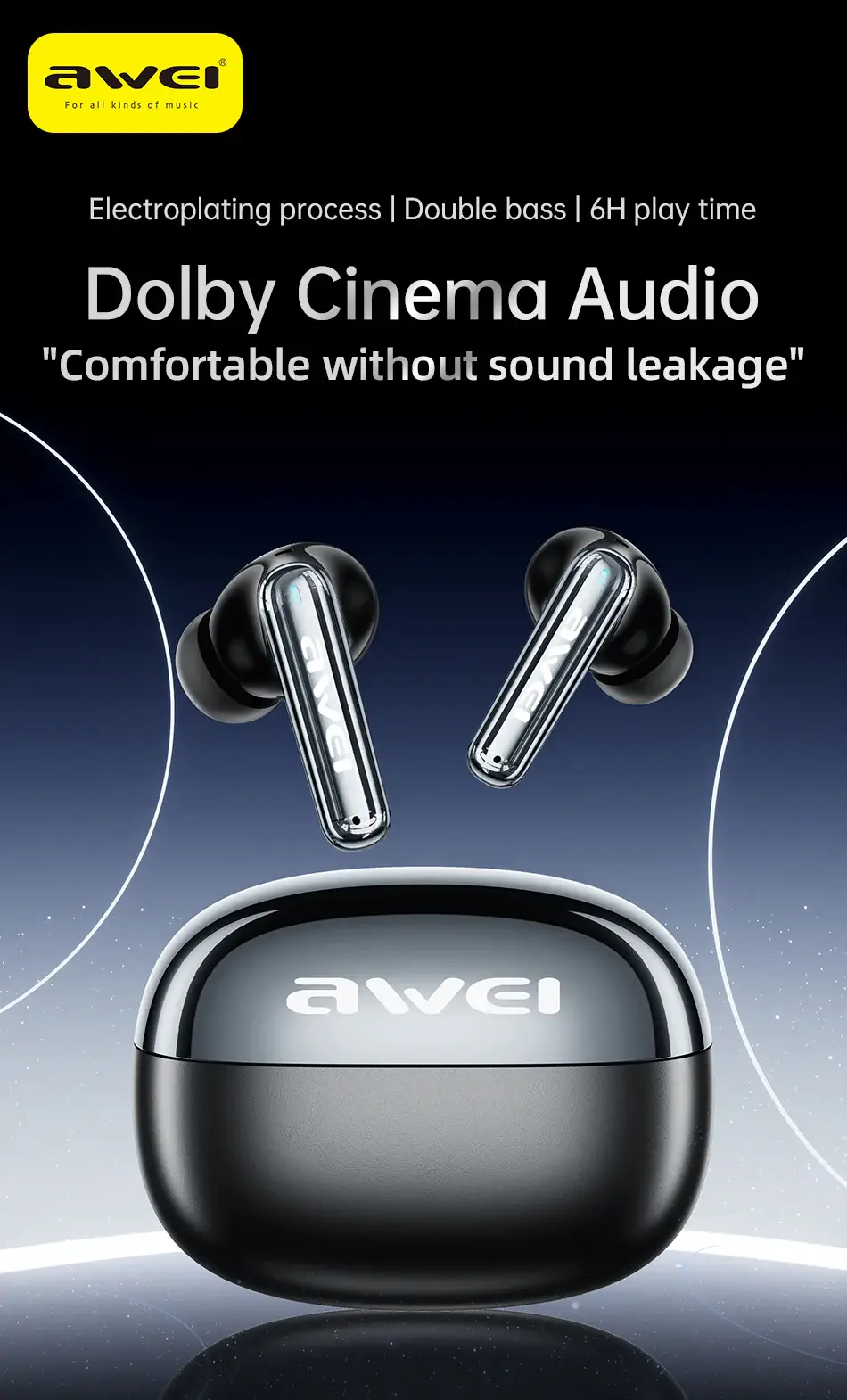 AWEI T92 ANC Pro True Wireless Earphones