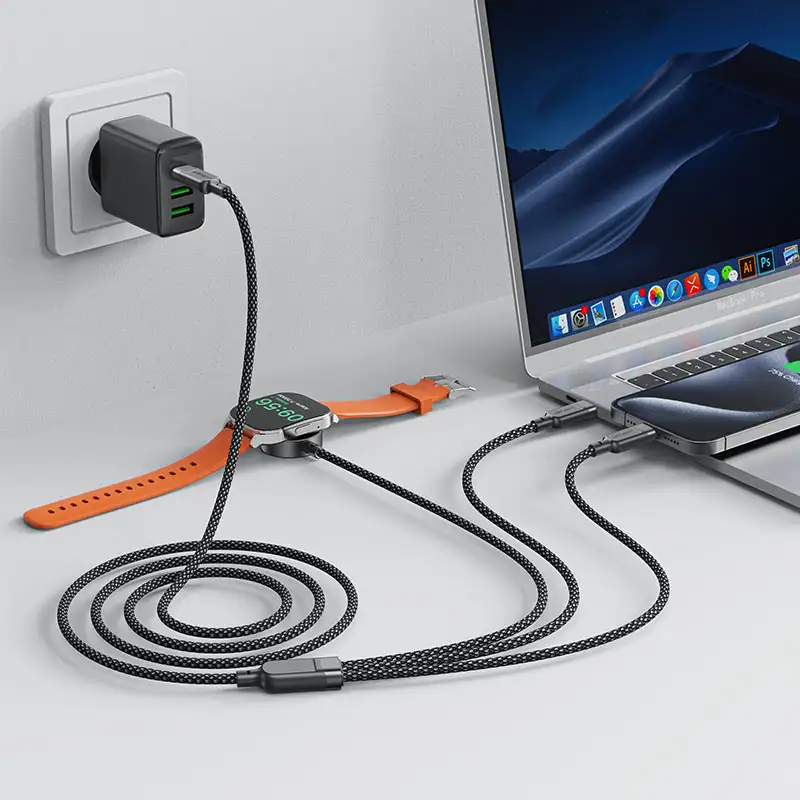 ACEFAST C6-11 3-in-1 100W Fast Charging Cable with Wireless Charger