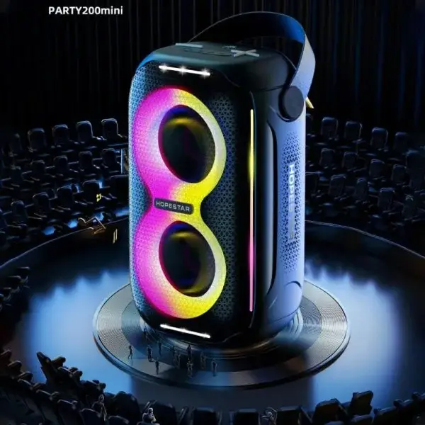 Hopestar Party 200 Mini 20W Portable Bluetooth Wireless Speaker with Powerful Sound & RGB Lighting