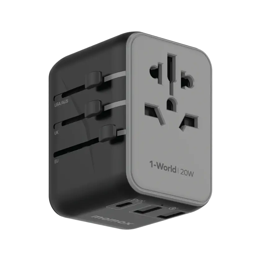 Momax 20W 3-Port + AC Travel Adapter