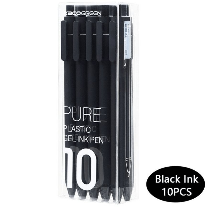 Xiaomi Kaco K1015 Pure Plastic Gel Ink Pen Set - Pack of 10