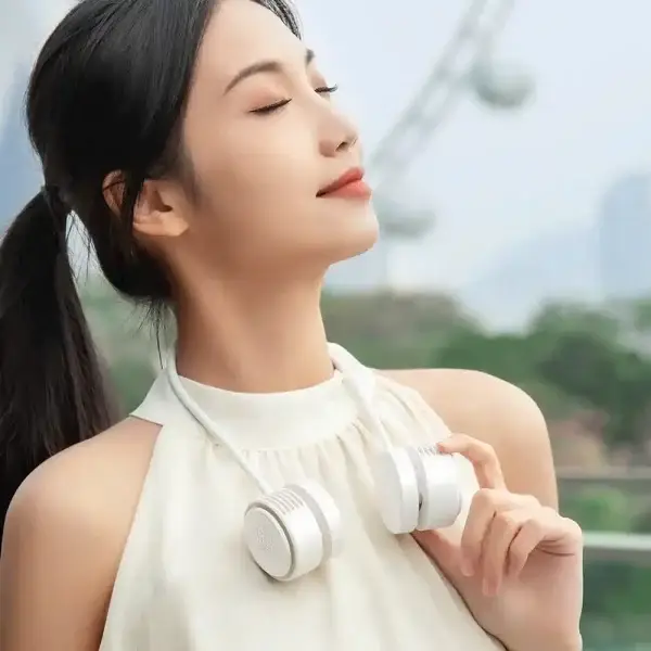 WiWU FS014 Twins Neck Fan Dual Head Wearable Cooling Fan