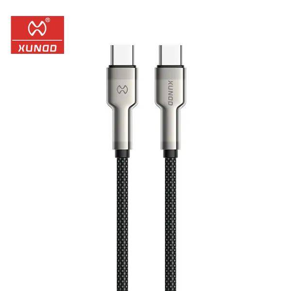 XUNDD XDDC-037 Zinc Alloy Braided 60W USB-C to USB-C Fast Charging Data Cable