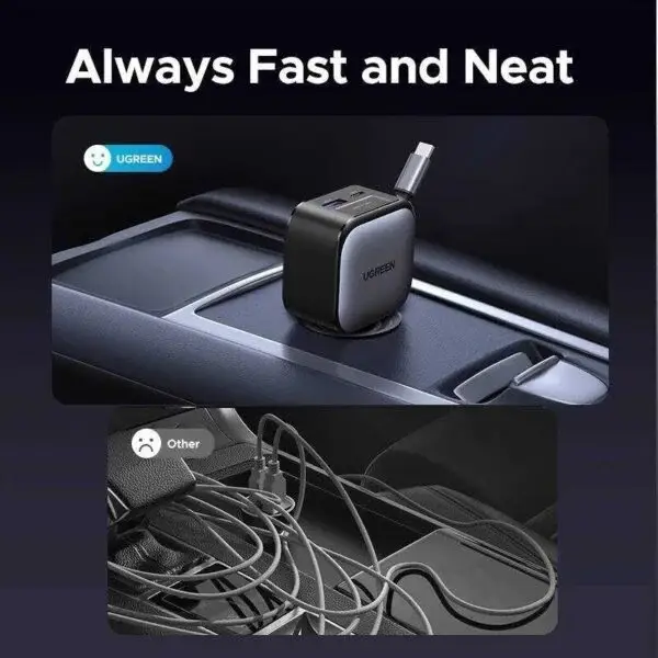 UGREEN 60W/90W/145W High-Power Car Charger with Fast Charging Support