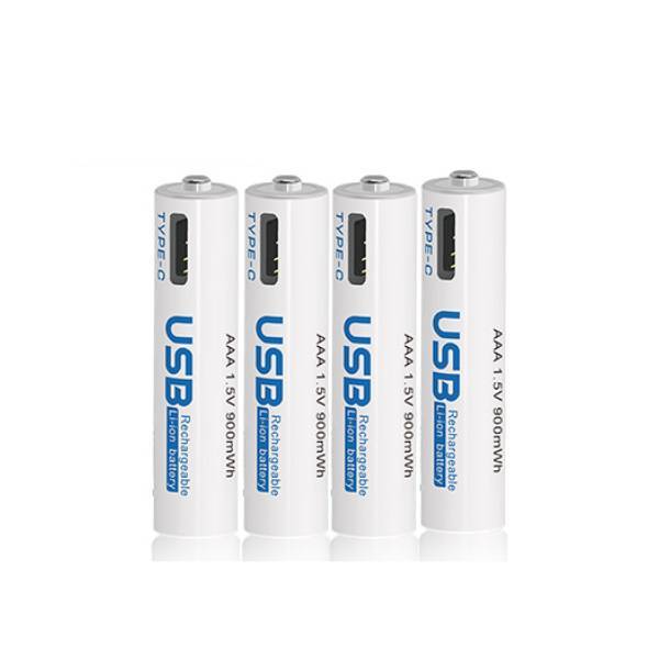 AiVR AAA 4-Pack USB Rechargeable Batteries