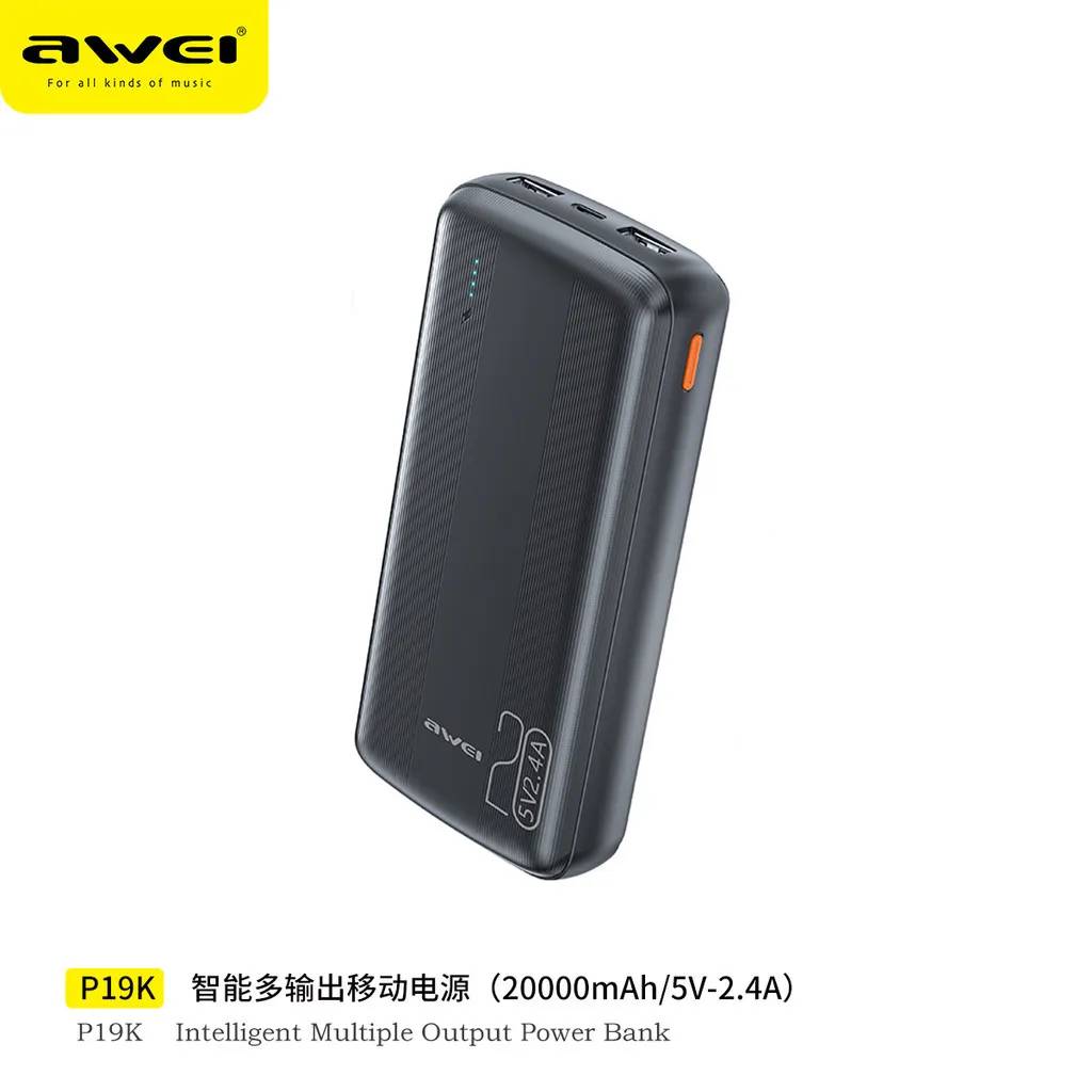 Awei P19K 20,000mAh Slim Power Bank with 2.4A Output