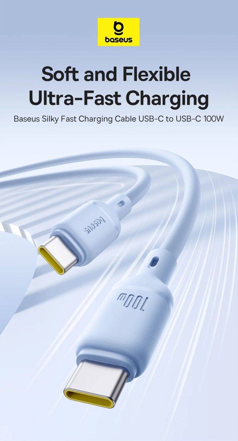 Baseus Silky Series 100W Fast Charging Data Cable USB-C to USB-C 1m