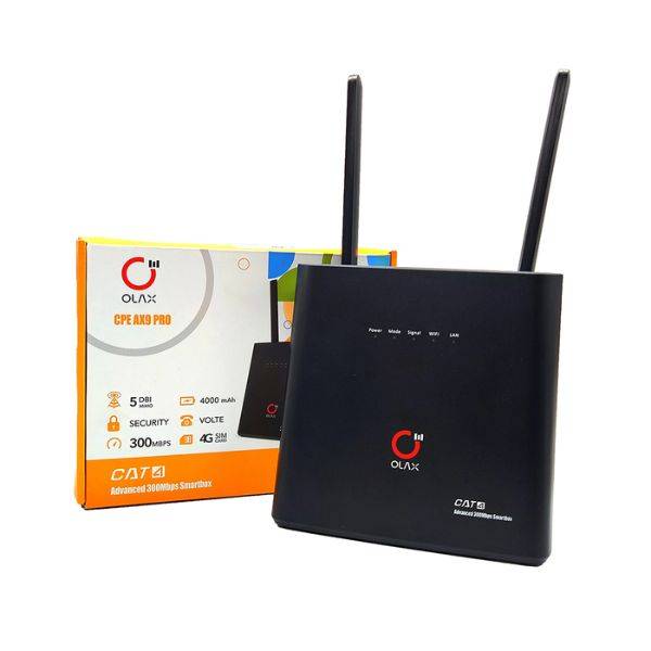 OLAX AX9 Pro 4G LTE Wireless Wi-Fi Router with SIM Card Slot 300Mbps High-Speed Internet