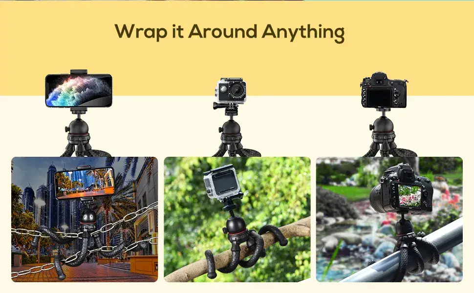 Jmary MT-25 Mini Portable & Adjustable Flexible Tabletop Tripod Stand