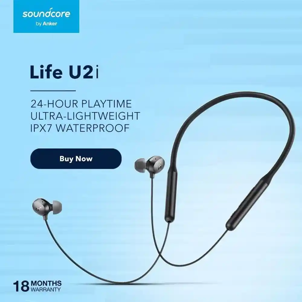 Anker Soundcore Life U2i Wireless Bluetooth Neckband Headphones