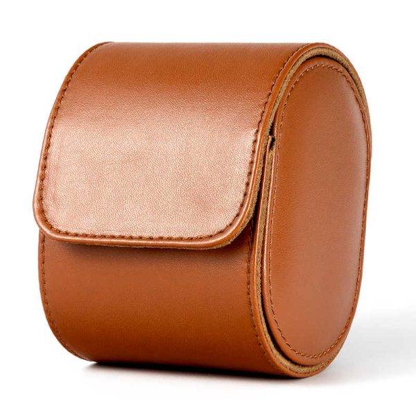 Luxury Vintage Leather Watch Roll 1 Slot Travel Storage Case