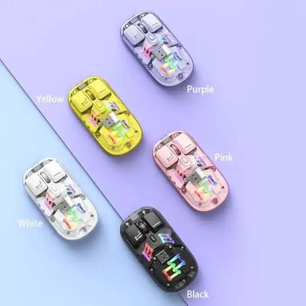 COTECi OF-026-WH Magic Crystal IV Wireless & Bluetooth Dual-Mode Mouse