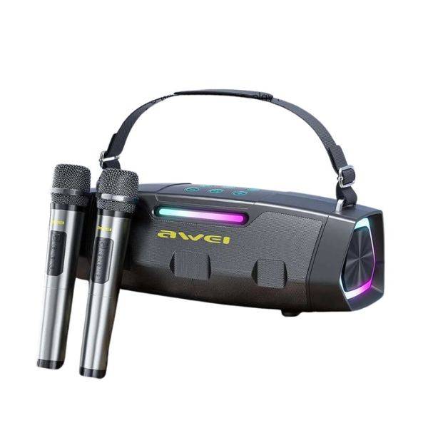 Awei KT28 30W Portable Bluetooth Karaoke Speaker with Dual Wireless Microphones
