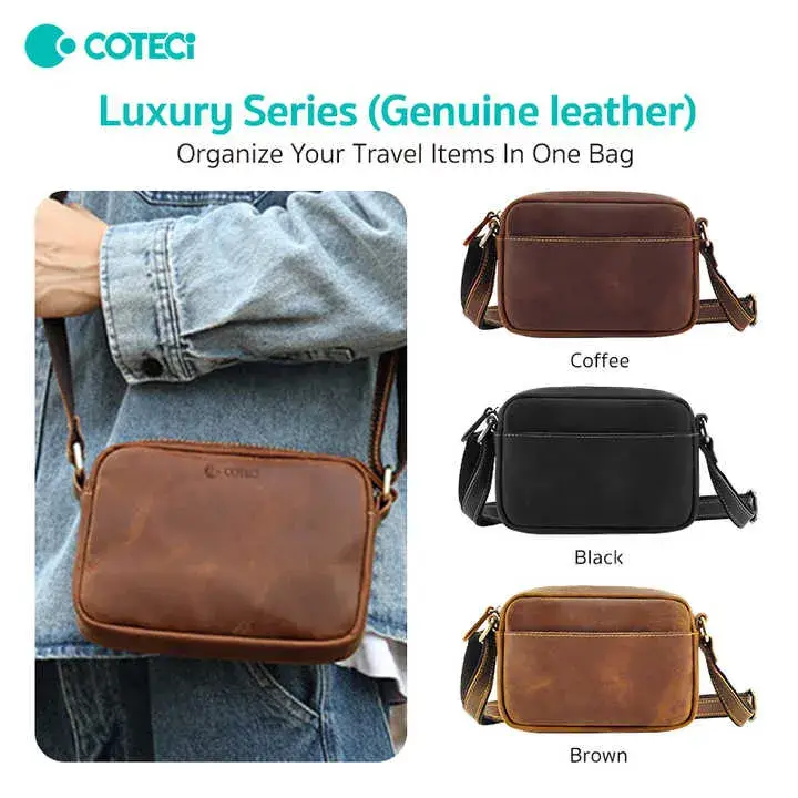 COTECi Luxury Series Genuine Leather Crossbody Bag OT-021