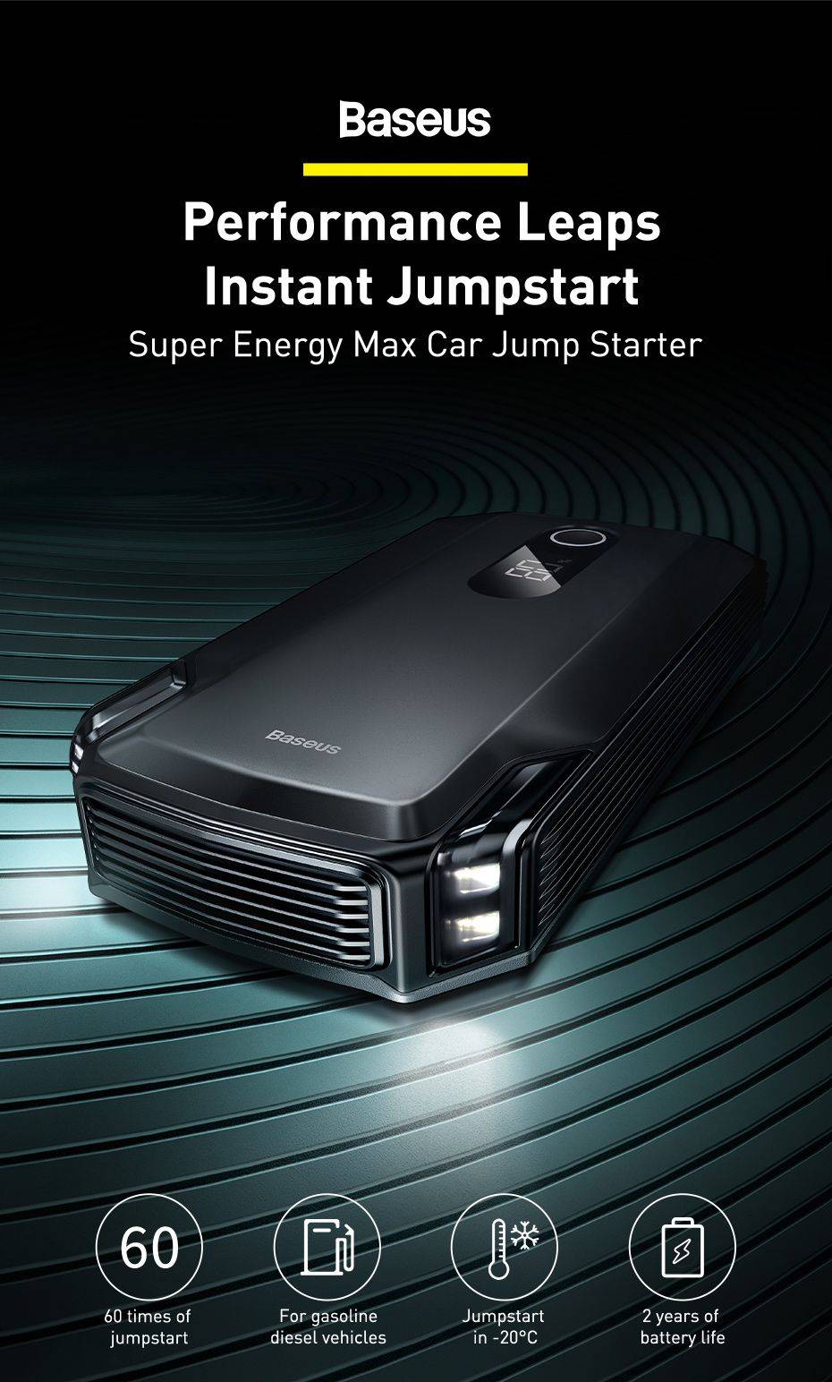 Baseus CRJS04 Super Energy Max Car Jump Starter 20000mAh