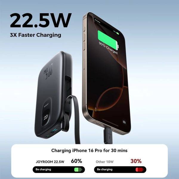 Joyroom JR-PBF17 10,000mAh 22.5W Fast Charging Power Bank with Type-C Cable