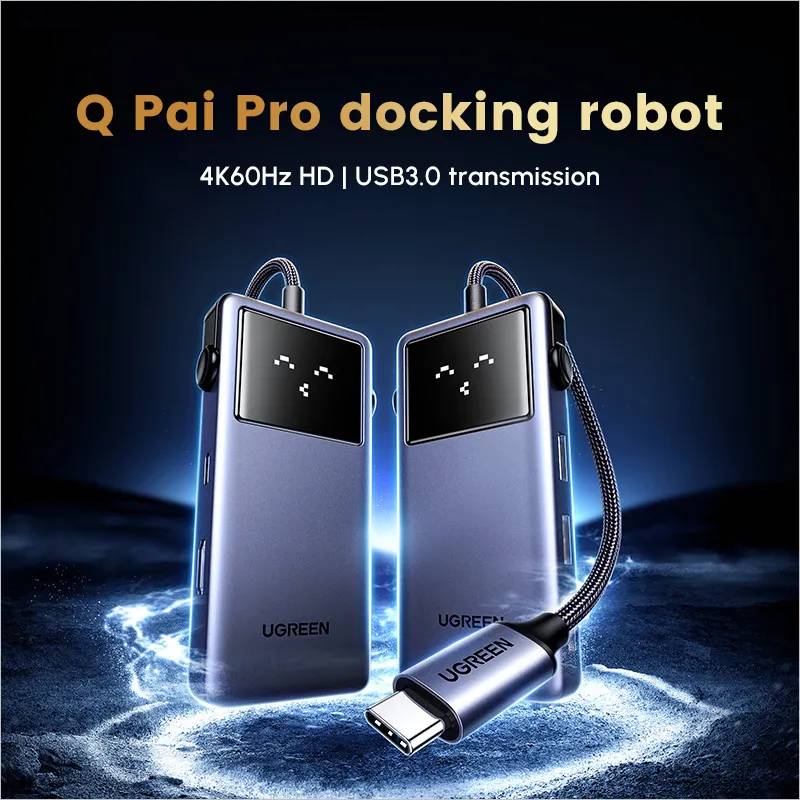 UGREEN QPai Pro 5-in-1 USB-C Hub with 4K@60Hz HDMI 100W PD and 3 USB 3.0 Ports (45154)