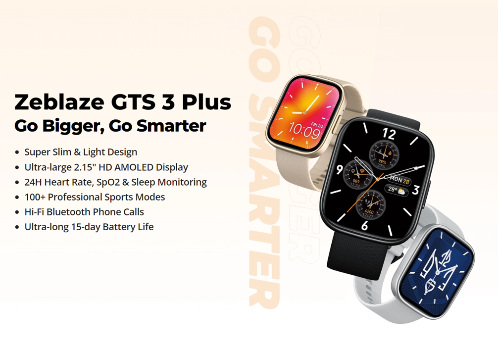 Zeblaze GTS 3 Plus AMOLED Smart Watch