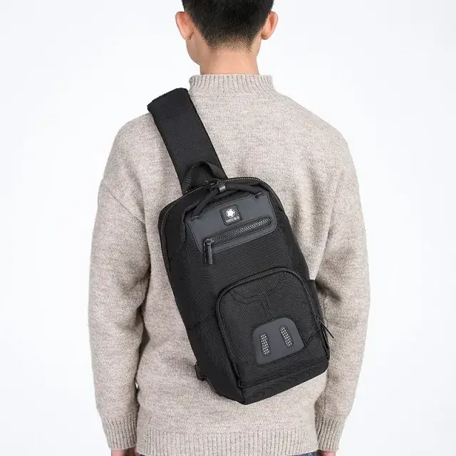 Ozuko 9420 Men's Mini Anti-Theft Sling Bag Nylon Crossbody Chest & Phone Shoulder Bag