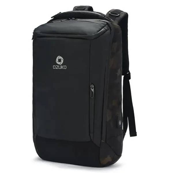 OZUKO 9060L Laptop Backpack Multifunction Large-Capacity Waterproof Business Travel Bag with USB Charging Port