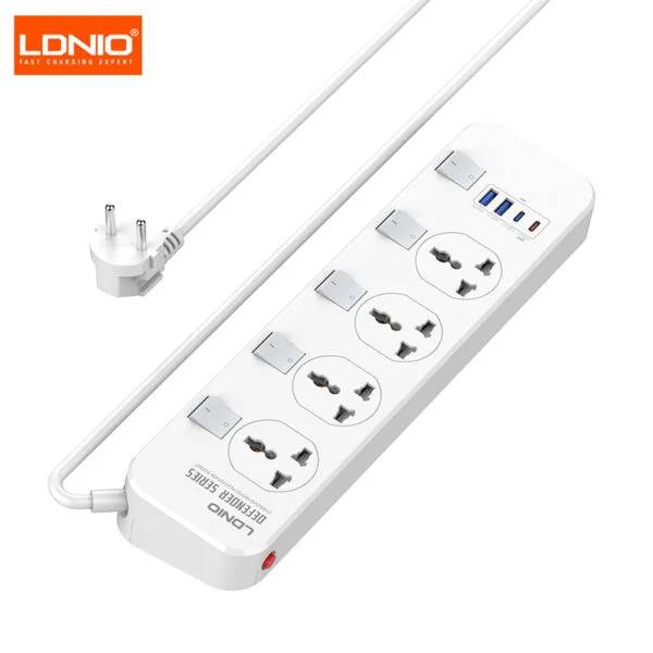 LDNIO SC4408C 4-Outlet AC + 4-USB Extension Power Socket Strip