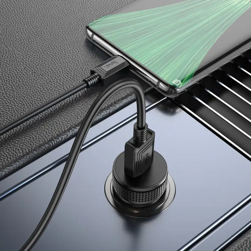 Hoco Z49A Fast Charging Car Charger Set with USB to Type-C Cable