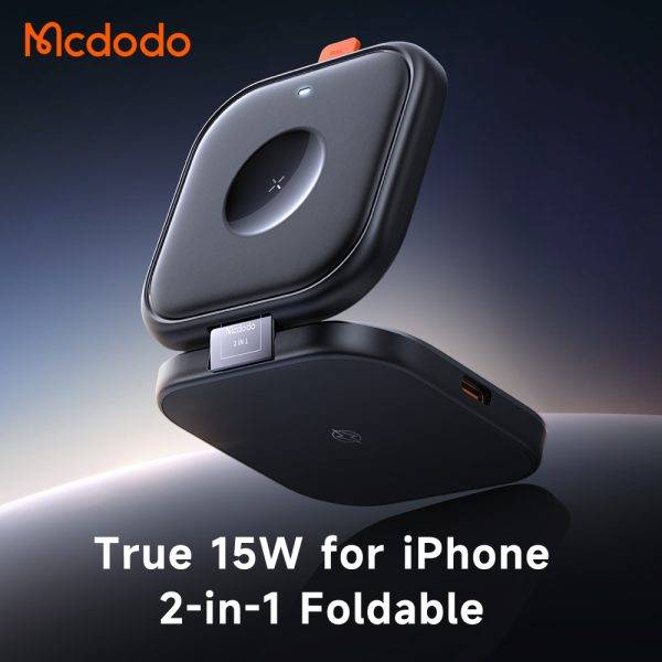 McDodo CH-216 15W 2-in-1 Foldable Magnetic Wireless Charger