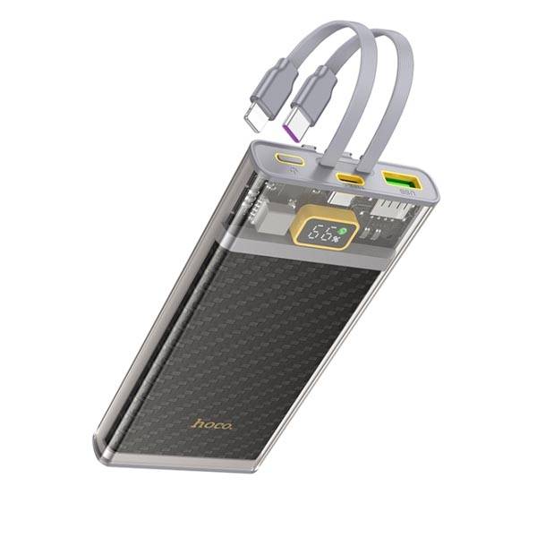 Hoco J104A Discovery Edition 22.5W 20000mAh Power Bank with Built-in Charging Cables