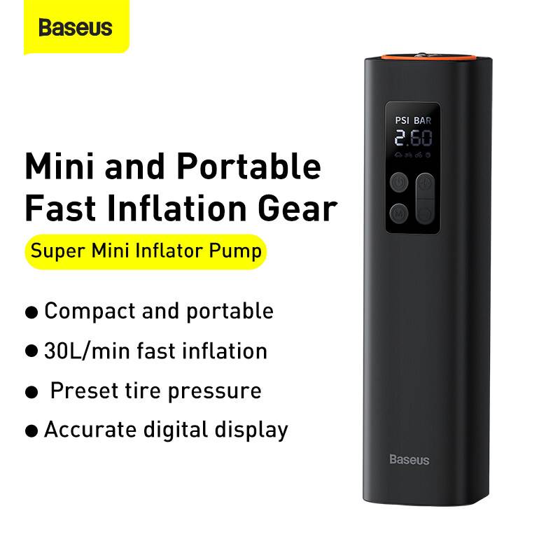 Baseus Super Mini 12V Car Air Compressor Inflator Pump