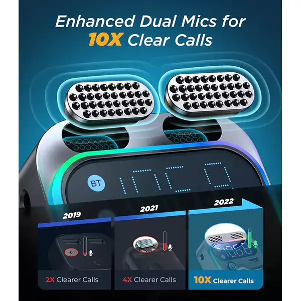 JOYROOM JR-CL16 48W Bluetooth FM Transmitter Car Charger with MP3 Playback