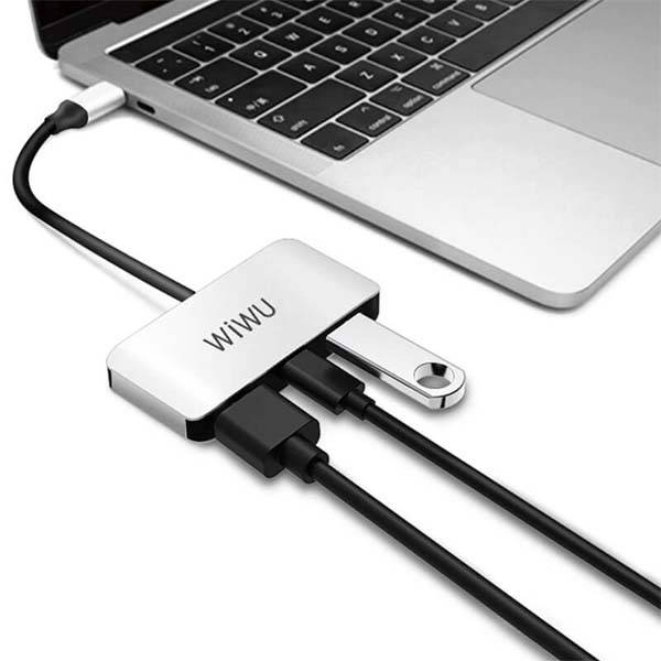 WIWU Alpha C2H 3-in-1 USB-C to HDMI and USB Adapter WIWU Alpha C2H 3-in-1 USB-C to HDMI and USB Adapter