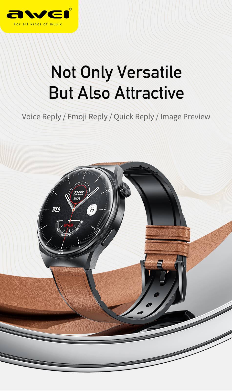 AWEI H27 Smartwatch with Heart Rate Monitoring