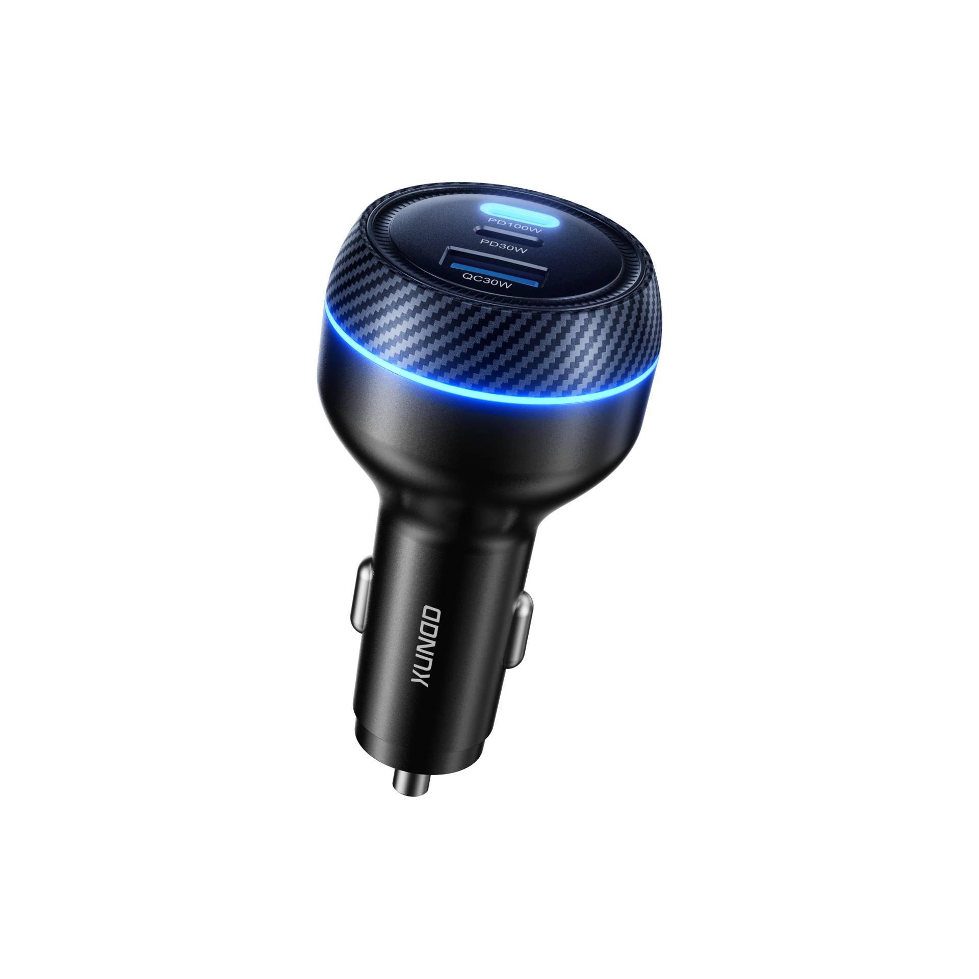 XUNDD XDCC-006 130W Dual USB-C & USB-A 3-Port Fast Car Charger