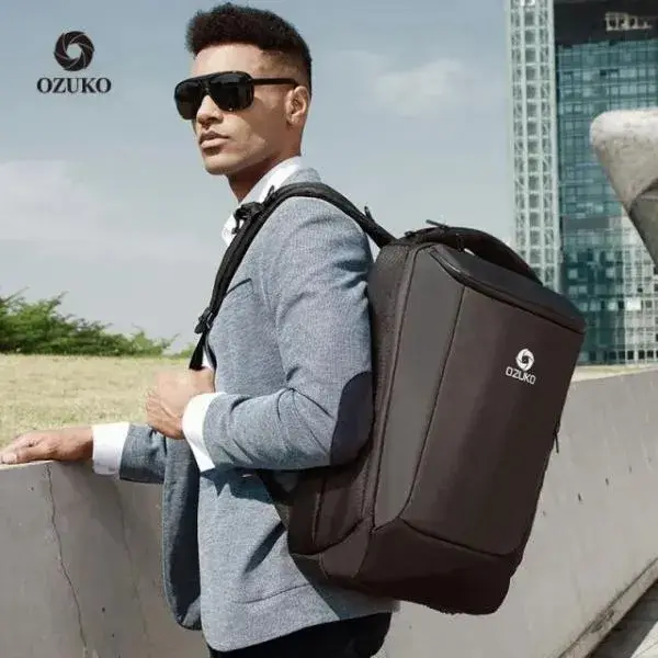 OZUKO 9060L Laptop Backpack Multifunction Large-Capacity Waterproof Business Travel Bag with USB Charging Port