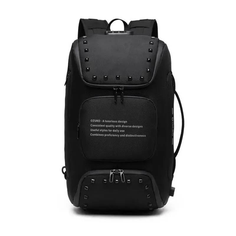 Ozuko 9284 Multifunctional Capacity Waterproof Anti-Theft Laptop Travel Backpack