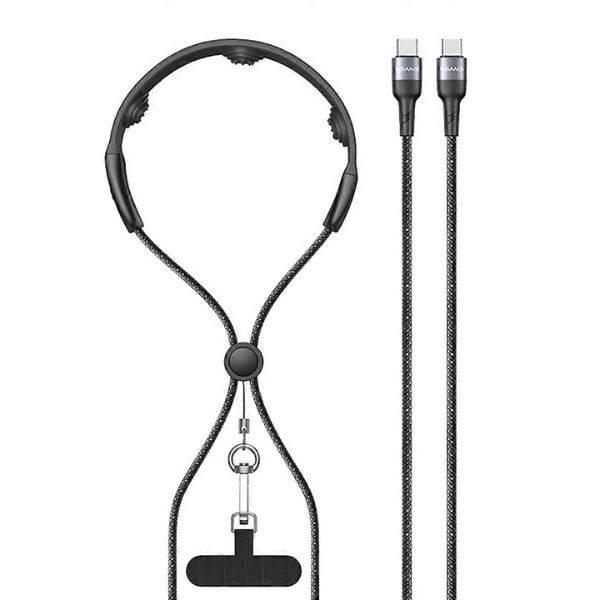 USAMS SJ759 U89 100W Fast Charging Cable with Built-In Massager USAMS SJ759 U89 100W Fast Charging Cable with Built-In Massager
