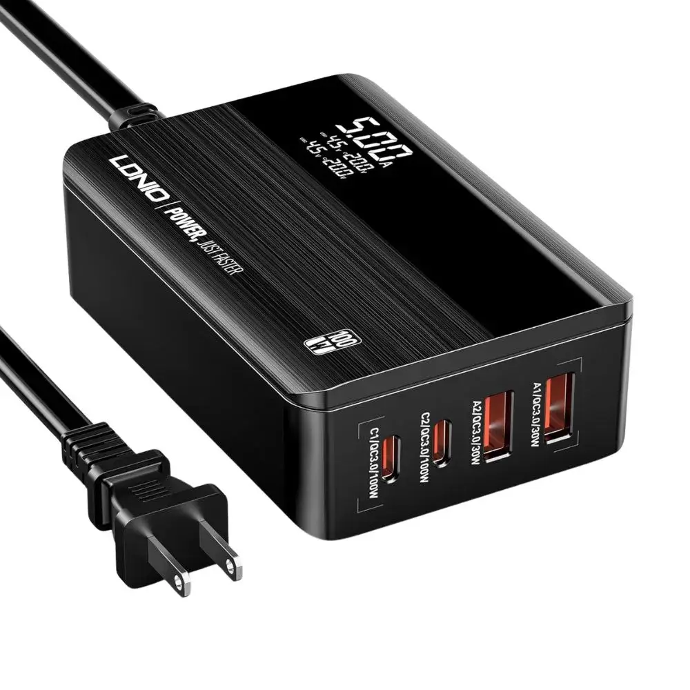 LDNIO A4809C 100W GaN Super Fast Charging Adapter with Type-C and USB Ports