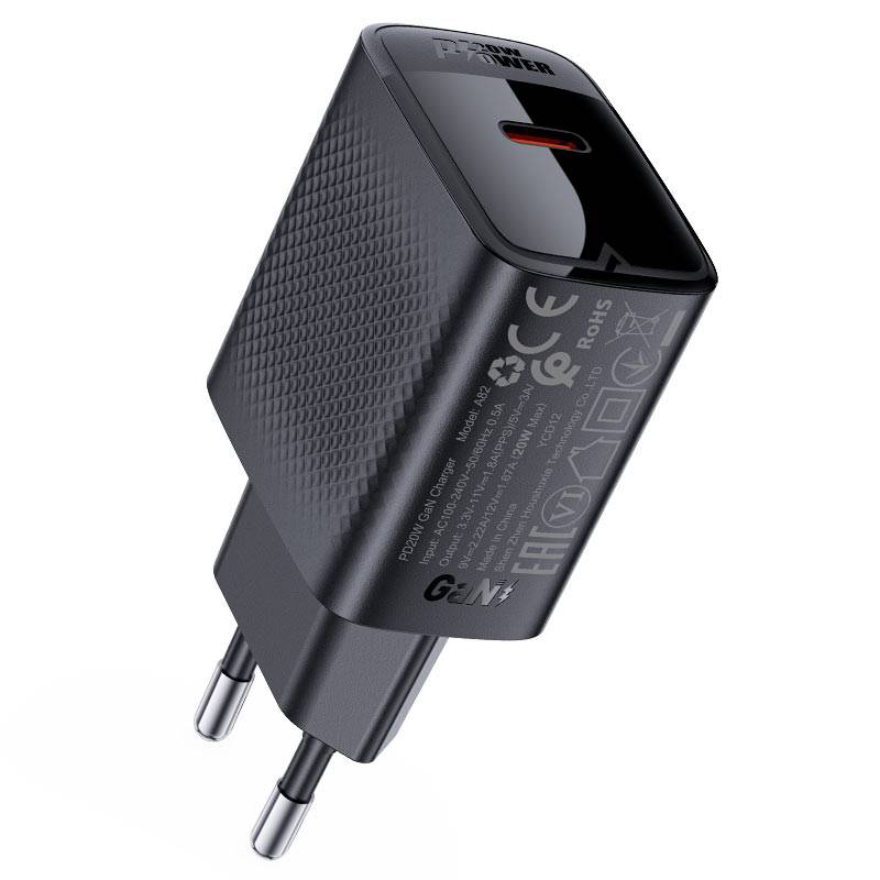 ACEFAST A82 20W GaN USB-C Fast Charging Adapter Compact PD Wall Charger
