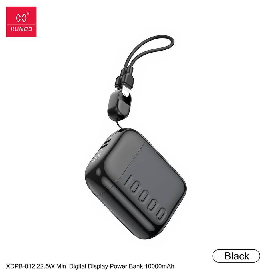 XUNDD XDPB-012 10,000mAh Mini Power Bank with 22.5W Fast Charging & Digital Display XUNDD XDPB-012 10,000mAh Mini Power Bank with 22.5W Fast Charging & Digital Display