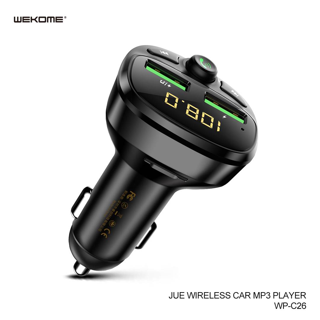 Wekome WP-C26 JUE Series Wireless Car MP3 Player & Fast Car Charger Wekome WP-C26 JUE Series Wireless Car MP3 Player & Fast Car Charger