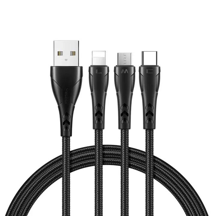 Mcdodo CA-696 3-in-1 Multi-Device Charging Cable USB to Type-C, Lightning & Micro USB Mcdodo CA-696 3-in-1 Multi-Device Charging Cable USB to Type-C, Lightning & Micro USB