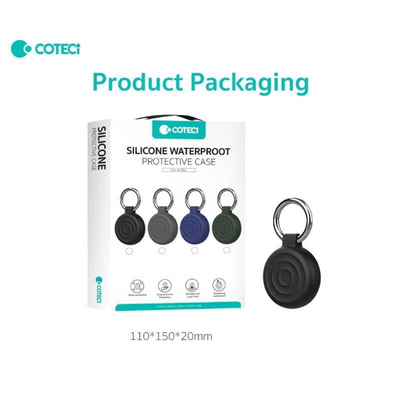 Coteci Silicone Waterproof Protective Case for Apple AirTag