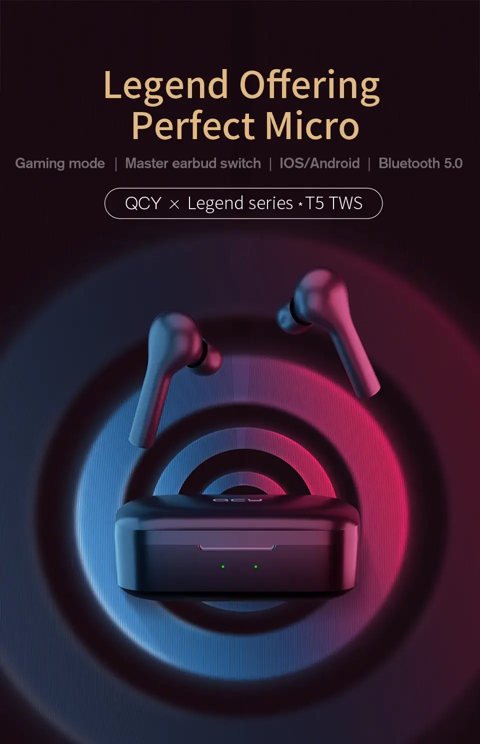 QCY T5 True Wireless Bluetooth Earbuds