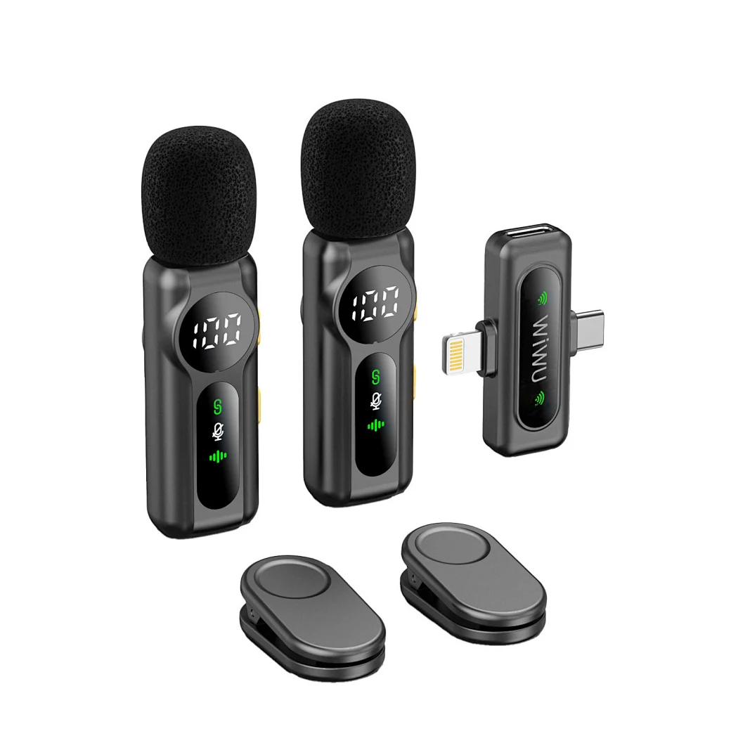 WiWU Wi-WM007 Dual Wireless Lavalier Microphone System